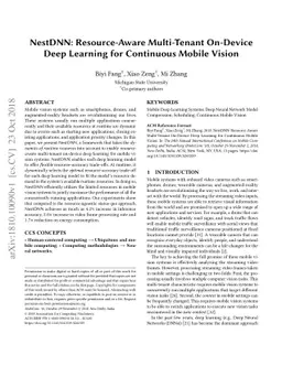 NestDNN: Resource-Aware Multi-Tenant On-Device Deep Learning for
  Continuous Mobile Vision