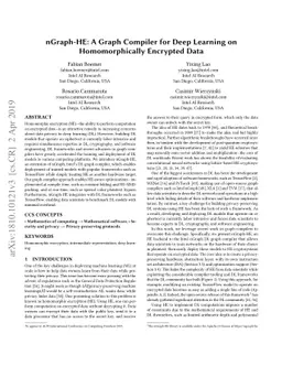 nGraph-HE: A Graph Compiler for Deep Learning on Homomorphically
  Encrypted Data