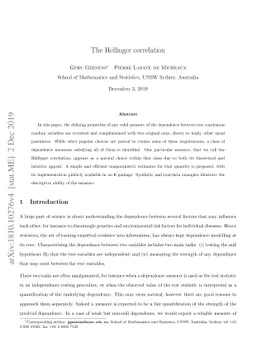 The Hellinger Correlation