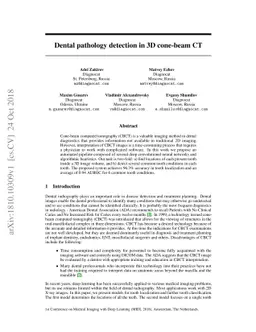 Dental pathology detection in 3D cone-beam CT