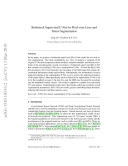 Bottleneck Supervised U-Net for Pixel-wise Liver and Tumor Segmentation