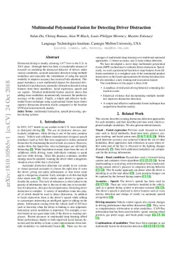 Multimodal Polynomial Fusion for Detecting Driver Distraction