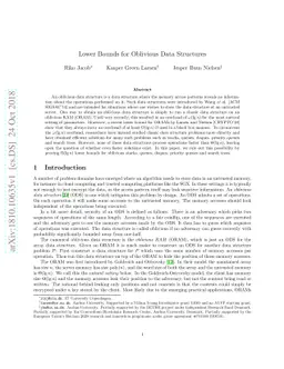 Lower Bounds for Oblivious Data Structures