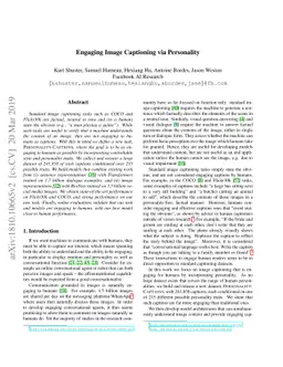 Engaging Image Captioning Via Personality