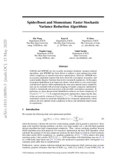 SpiderBoost and Momentum: Faster Stochastic Variance Reduction
  Algorithms
