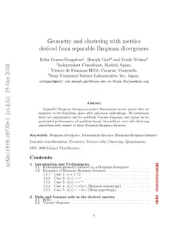 Geometry and clustering with metrics derived from separable Bregman
  divergences