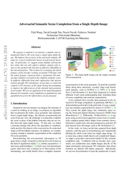 Adversarial Semantic Scene Completion from a Single Depth Image
