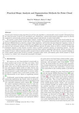 Practical Shape Analysis and Segmentation Methods for Point Cloud Models