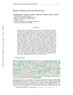 Batch Normalization Sampling