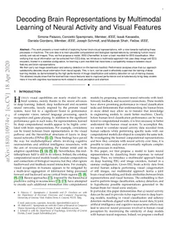 Decoding Brain Representations by Multimodal Learning of Neural Activity
  and Visual Features