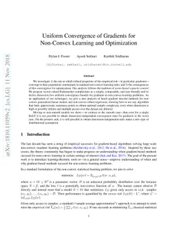 Uniform Convergence of Gradients for Non-Convex Learning and
  Optimization