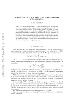 Robust Importance Sampling with Adaptive Winsorization