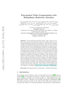Fine-grained Video Categorization with Redundancy Reduction Attention