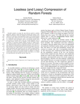 Lossless (and Lossy) Compression of Random Forests