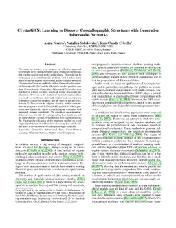CrystalGAN: Learning to Discover Crystallographic Structures with
  Generative Adversarial Networks