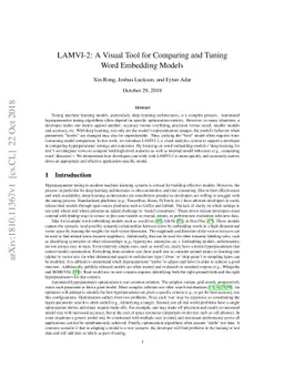LAMVI-2: A Visual Tool for Comparing and Tuning Word Embedding Models