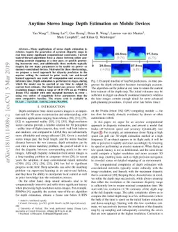 Anytime Stereo Image Depth Estimation on Mobile Devices