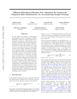 Efficient Distributed Hessian Free Algorithm for Large-scale Empirical
  Risk Minimization via Accumulating Sample Strategy