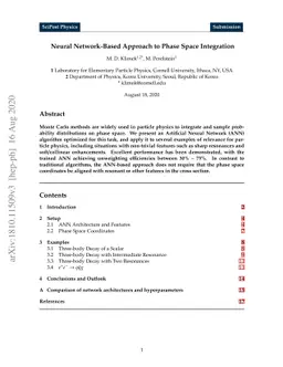 Neural Network-Based Approach to Phase Space Integration