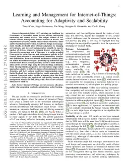 Learning and Management for Internet-of-Things: Accounting for
  Adaptivity and Scalability