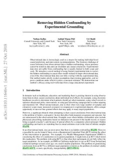 Removing Hidden Confounding by Experimental Grounding