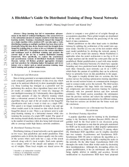 A Hitchhiker's Guide On Distributed Training of Deep Neural Networks