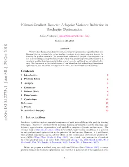 Kalman Gradient Descent: Adaptive Variance Reduction in Stochastic
  Optimization