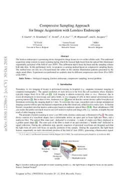 Compressive Sampling Approach for Image Acquisition with Lensless
  Endoscope