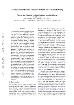 Learning Better Internal Structure of Words for Sequence Labeling