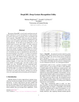 DeepGRU: Deep Gesture Recognition Utility