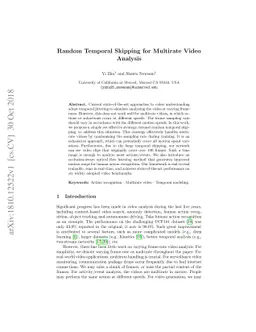 Random Temporal Skipping for Multirate Video Analysis