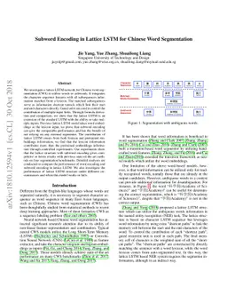 Subword Encoding in Lattice LSTM for Chinese Word Segmentation