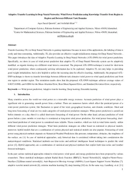 Adaptive Transfer Learning in Deep Neural Networks: Wind Power
  Prediction using Knowledge Transfer from Region to Region and Between
  Different Task Domains