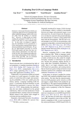 Evaluating Text GANs as Language Models