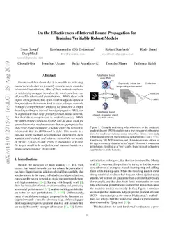 On the Effectiveness of Interval Bound Propagation for Training
  Verifiably Robust Models