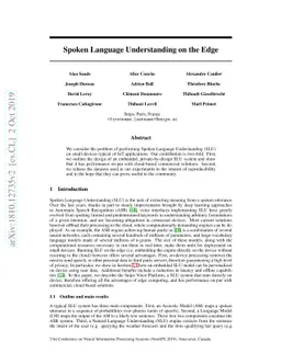 Spoken Language Understanding on the Edge
