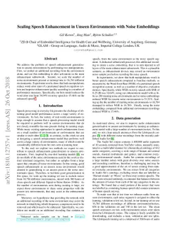 Scaling Speech Enhancement in Unseen Environments with Noise Embeddings
