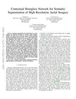 Contextual Hourglass Network for Semantic Segmentation of High
  Resolution Aerial Imagery