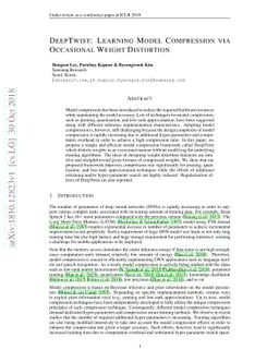 DeepTwist: Learning Model Compression via Occasional Weight Distortion