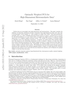 Optimally Weighted PCA for High-Dimensional Heteroscedastic Data