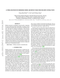 A Streamlined Encoder/Decoder Architecture for Melody Extraction