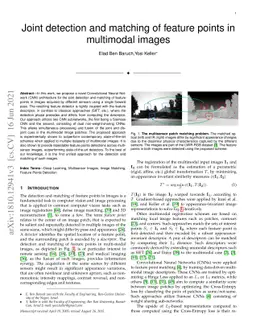Joint detection and matching of feature points in multimodal images