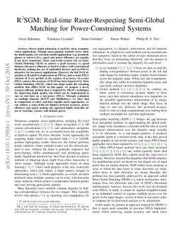 R$^3$SGM: Real-time Raster-Respecting Semi-Global Matching for
  Power-Constrained Systems