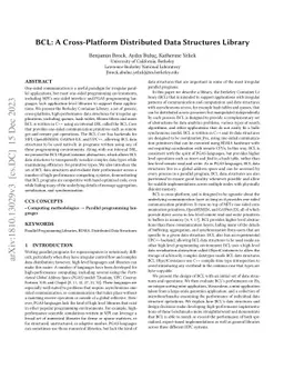 BCL: A Cross-Platform Distributed Container Library