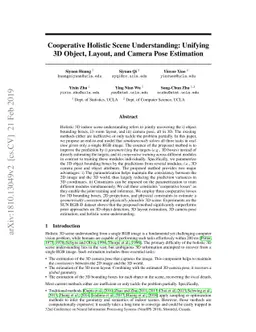 Cooperative Holistic Scene Understanding: Unifying 3D Object, Layout,
  and Camera Pose Estimation