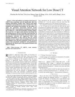 Visual Attention Network for Low Dose CT