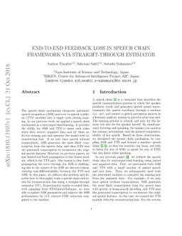 End-to-End Feedback Loss in Speech Chain Framework via Straight-Through
  Estimator