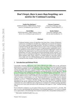 Don't forget, there is more than forgetting: new metrics for Continual
  Learning