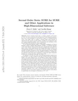 Second order Stein: SURE for SURE and other applications in
  high-dimensional inference