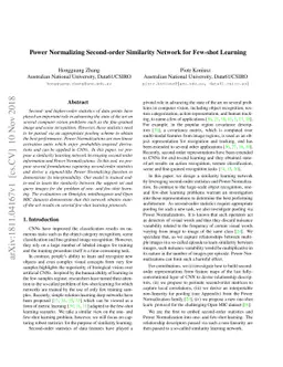 Power Normalizing Second-order Similarity Network for Few-shot Learning
